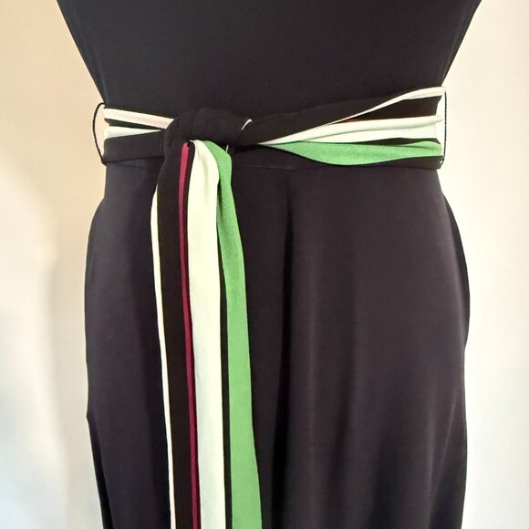 NWT White House Black Market Black Green Tank A-line Dress Sleeveless XXS Midi - Picture 13 of 13